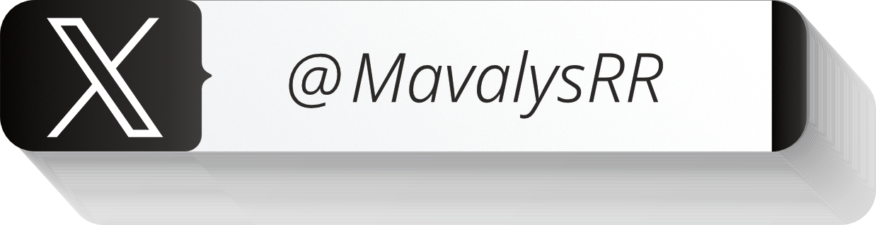 Bouton avec logo X ancienement twitter avec le profil @MavalysRR